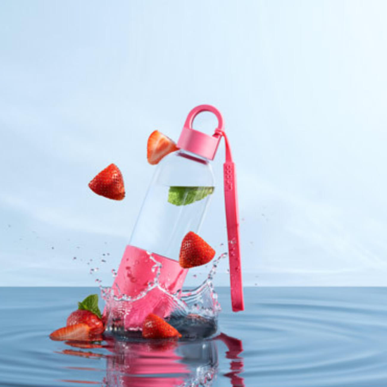 Merchan agua de fresas