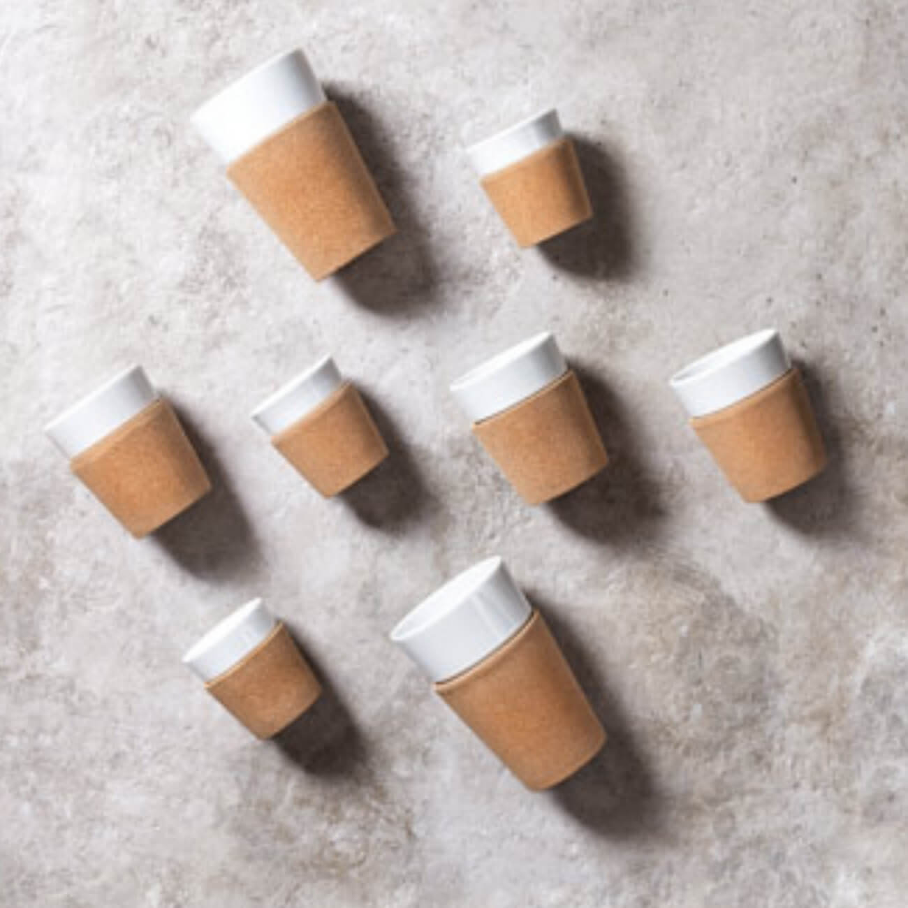 Merchan tamaños vasos café